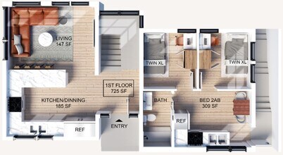 First Floor Private-Deluxe floor plan